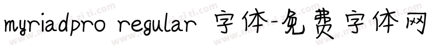 myriadpro regular 字体字体转换